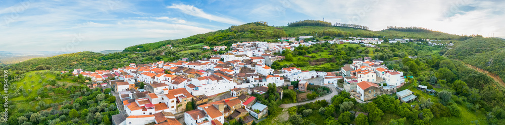 Panoramic View of the Matamoros Valley in Extremadura, Spain Panoramic View of the Matamoros Valley in Extremadura, Spain
