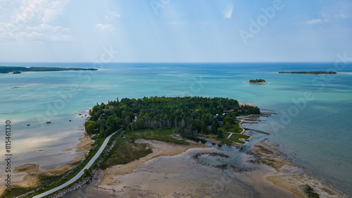 Lush Coastal Region from Above