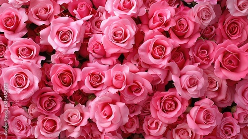 Background filled with vibrant pink roses