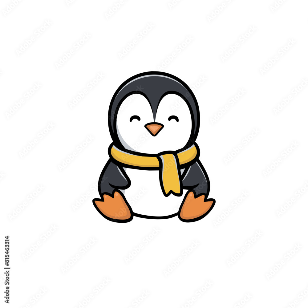 Penguin Doodle Art: Adorable Illustration of a Charming Zoo Animal Penguin Doodle Art: Adorable Illustration of a Charming Zoo Animal