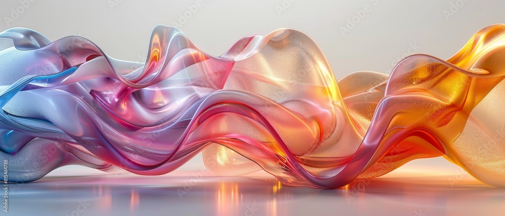 Animation in 3D, with rotating colorful shapes in 4K video, looping ...