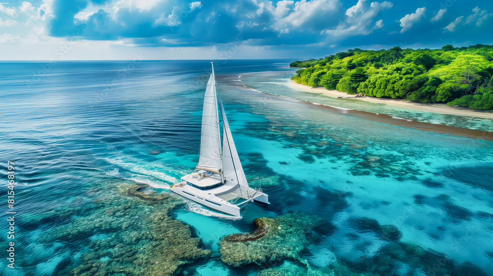 Obraz premium Catamaran Vacations for Nature Lovers wildlife and ecotours