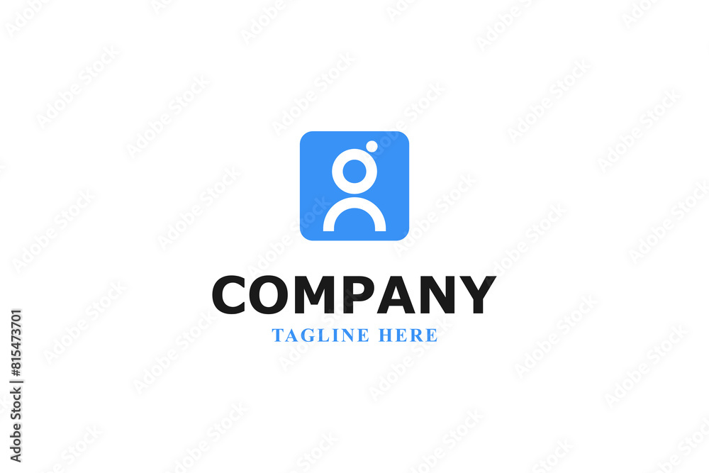 letter g man icon modern logo