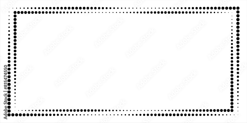 Simple of frame. Design vector rectangle with dots halftone black on white background. Design print for illustration, greeting cards, wedding invitations, restaurant menu, royal certificates.arts dots Simple of frame. Design vector rectangle with dots halftone black on white background. Design print for illustration, greeting cards, wedding invitations, restaurant menu, royal certificates.arts dots