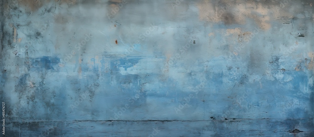 An aged blue cement floor with a rustic appearance and visible signs of wear Ample copy space available for additional elements in the image An aged blue cement floor with a rustic appearance and visible signs of wear Ample copy space available for additional elements in the image