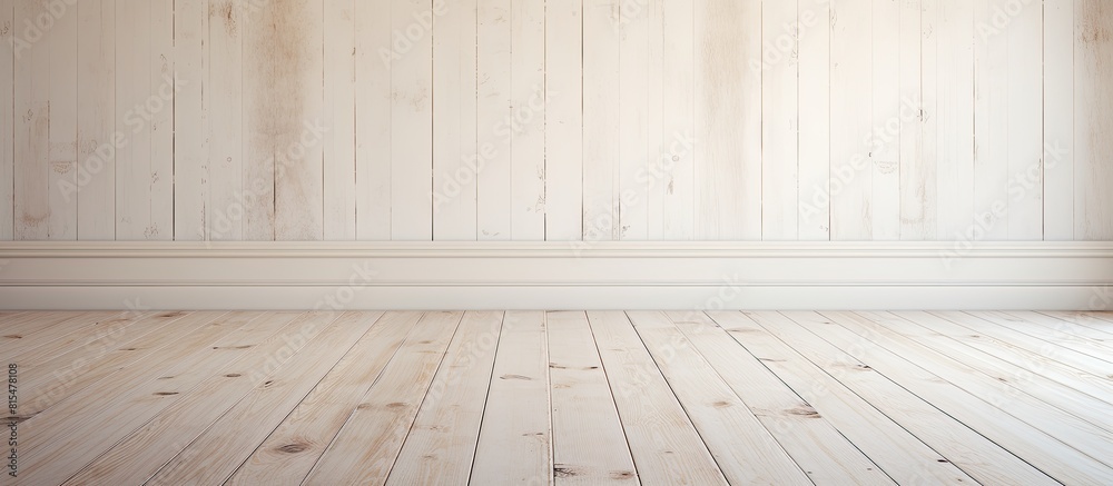 A copy space image of a wooden floor painted in white A copy space image of a wooden floor painted in white