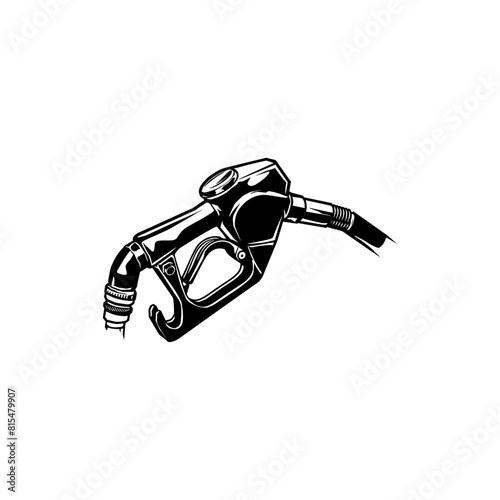 Black and White Illustration of a Fuel Nozzle. Vector illustration design.