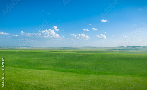 Aerial photography of the Dada line prairie in Keshiketeng Banner, Inner Mongolia