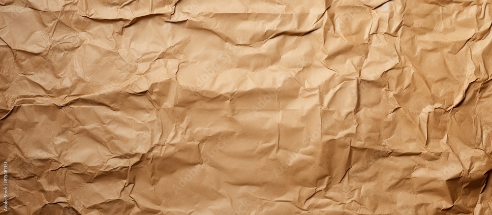 Obraz premium An image of a crumpled brown paper with empty space for copying. Creative banner. Copyspace image