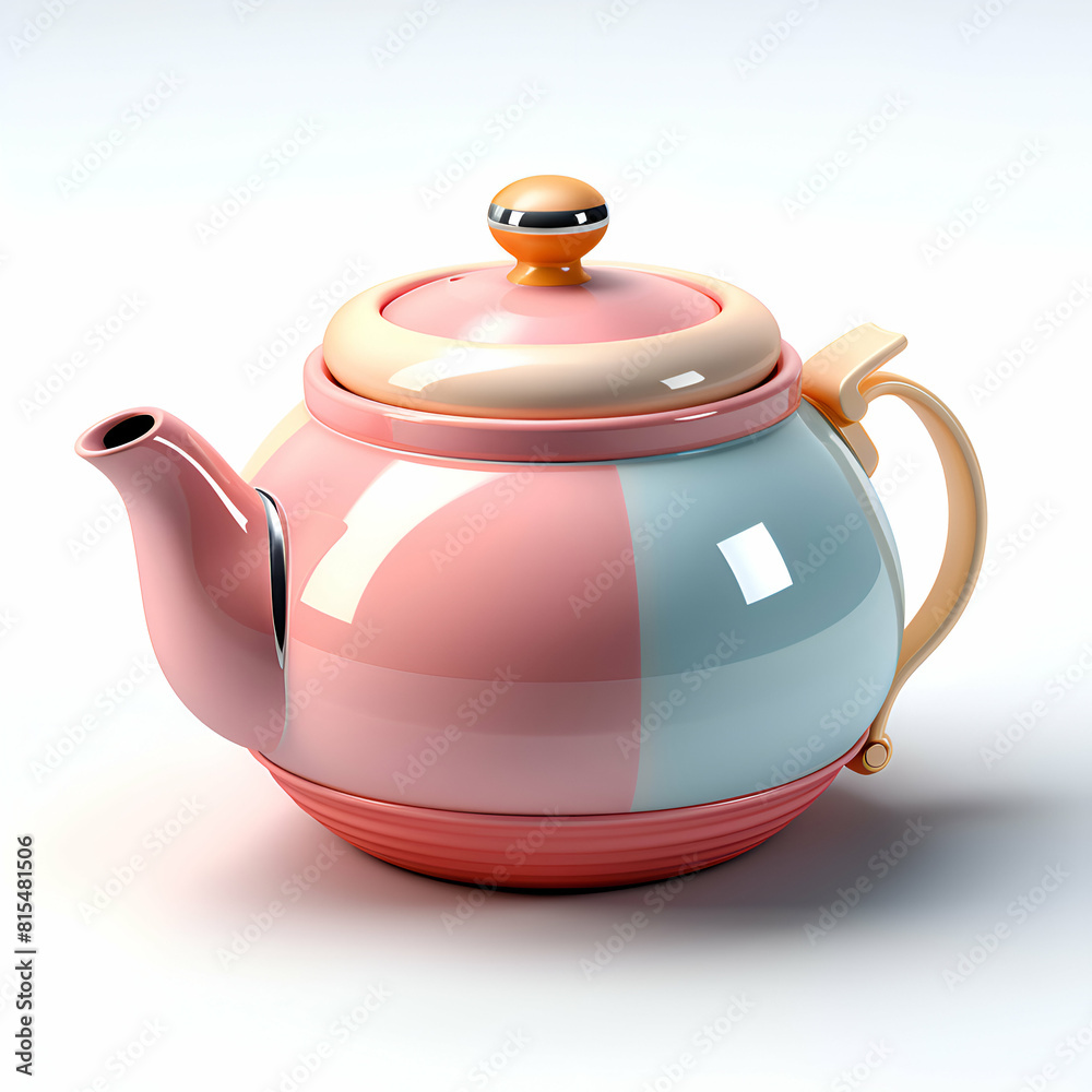 Teapot isolated on a white background. 3d render. Teapot isolated on a white background. 3d render.
