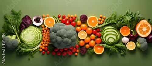 Top view of a vegetable concept with copy space image