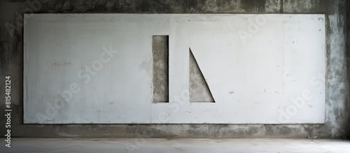 Arrow shaped white painting with the word IN on a concrete background providing a copy space image © HN Works