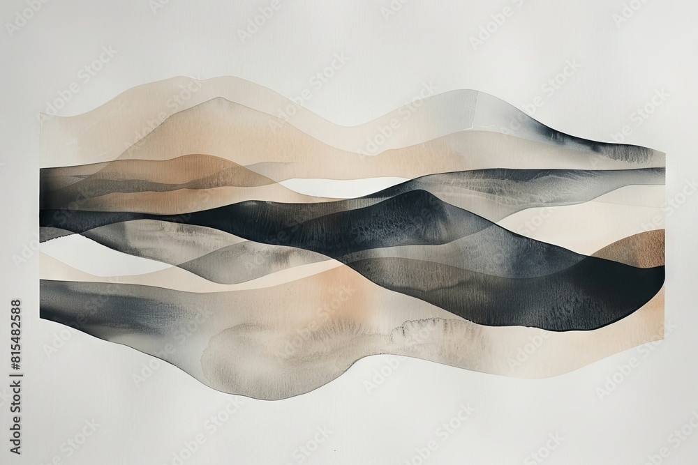 Abstract minimalist nordic vibrant wallpaper, design, decor style that