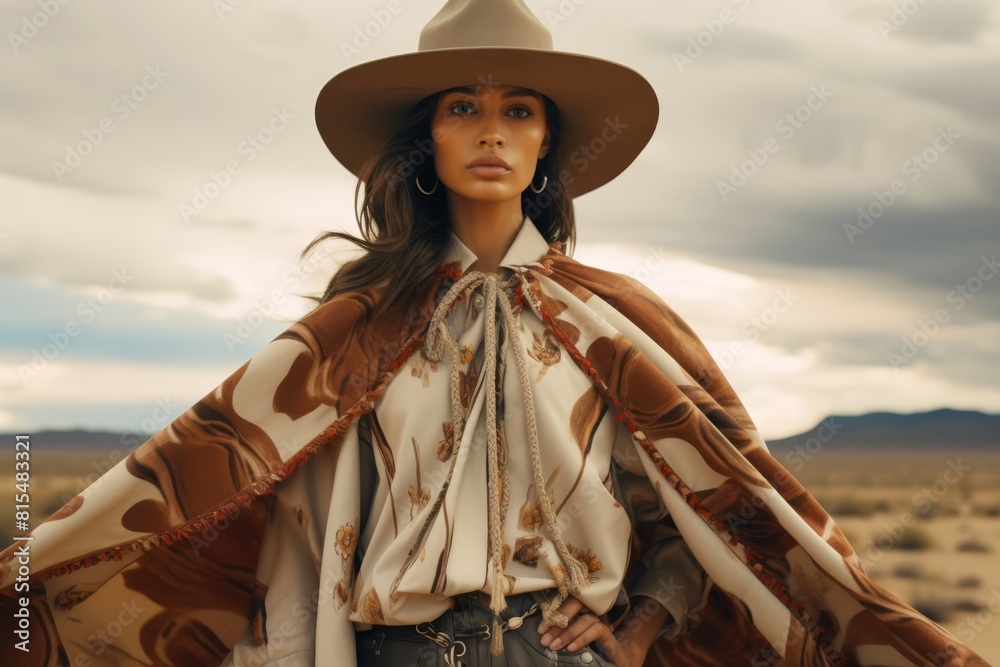 Fototapeta premium The Western wear brands and Cowboy Core influencers, showcasing the latest trends in Western-inspired fashion