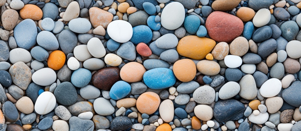 An image with a pile of pebbles on the beach offering plenty of empty space for text or design. Creative banner. Copyspace image An image with a pile of pebbles on the beach offering plenty of empty space for text or design. Creative banner. Copyspace image