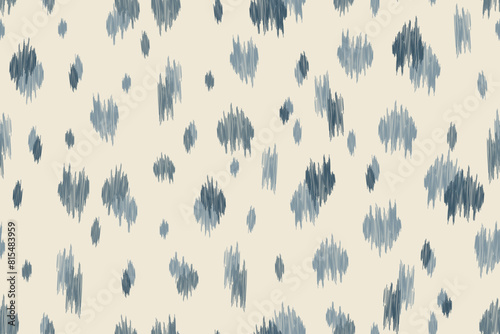 Ethnic Embroidery seamless wallpaper pattern Ikat texture vintage Thai silk style vector illustration