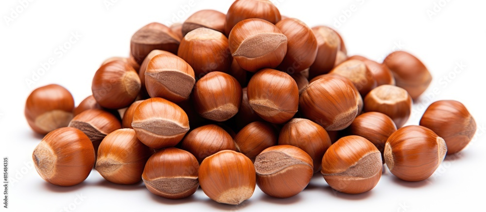 A visually appealing copy space image showcasing hazelnuts and their connection to natural beauty health and nutrition A visually appealing copy space image showcasing hazelnuts and their connection to natural beauty health and nutrition