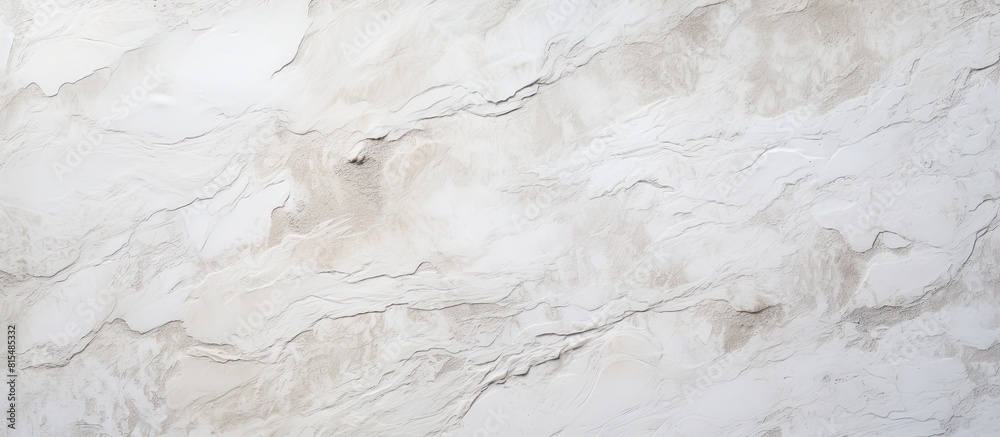 Obraz premium An aged plaster pattern decorates the granite surface of a white concrete wall providing an appealing copy space image