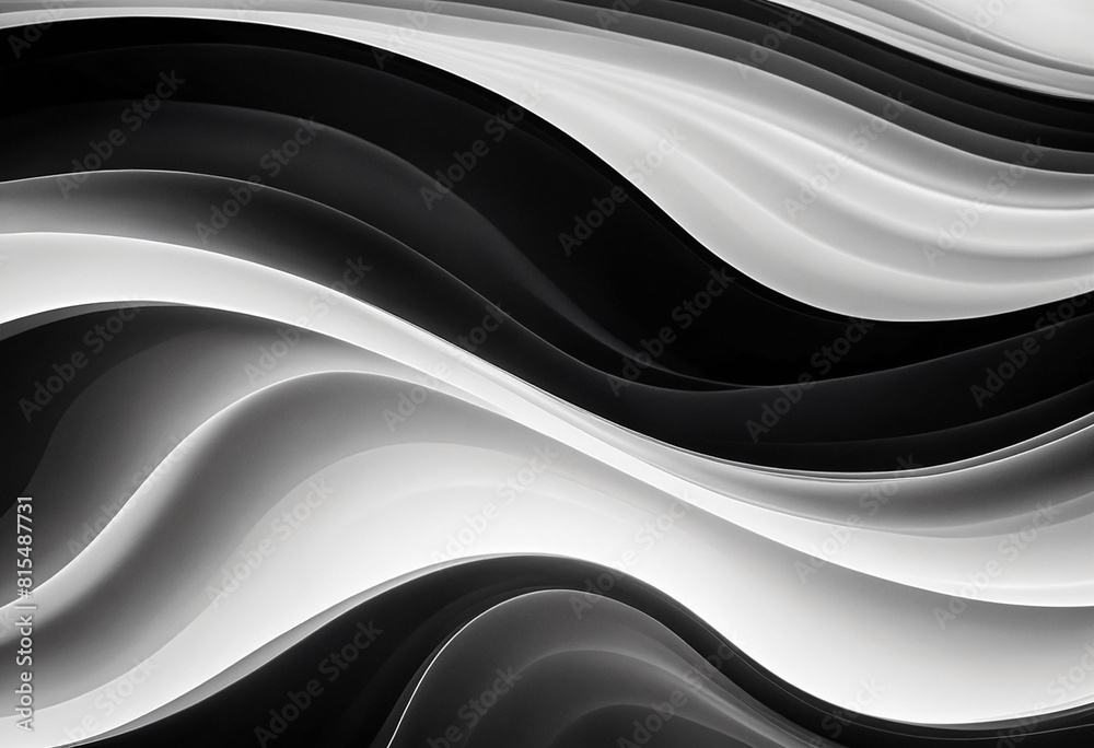 A soft and smooth digital illustration of silk-like waves blending pastels of black and white A soft and smooth digital illustration of silk-like waves blending pastels of black and white