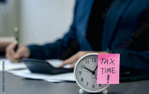 paying the tax rate. Taxation, taxes burden.Business and tax concept..