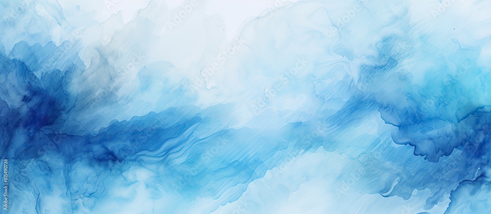 A blue background with watercolour paints providing ample copy space for additional elements A blue background with watercolour paints providing ample copy space for additional elements