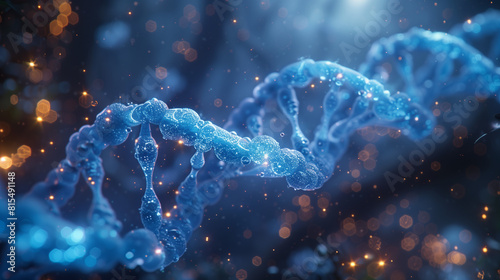 Schematic diagram of bioengineered DNA helix medicine