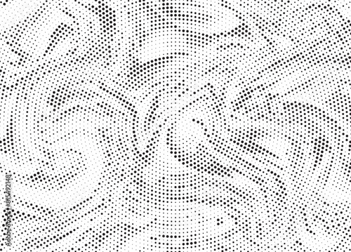 Abstract black and white psychedelic seamless marble pattern with hallucination swirls. Vector liquid monochrome acrylic texture. Flow art. Tie dye simple artistic effect.	