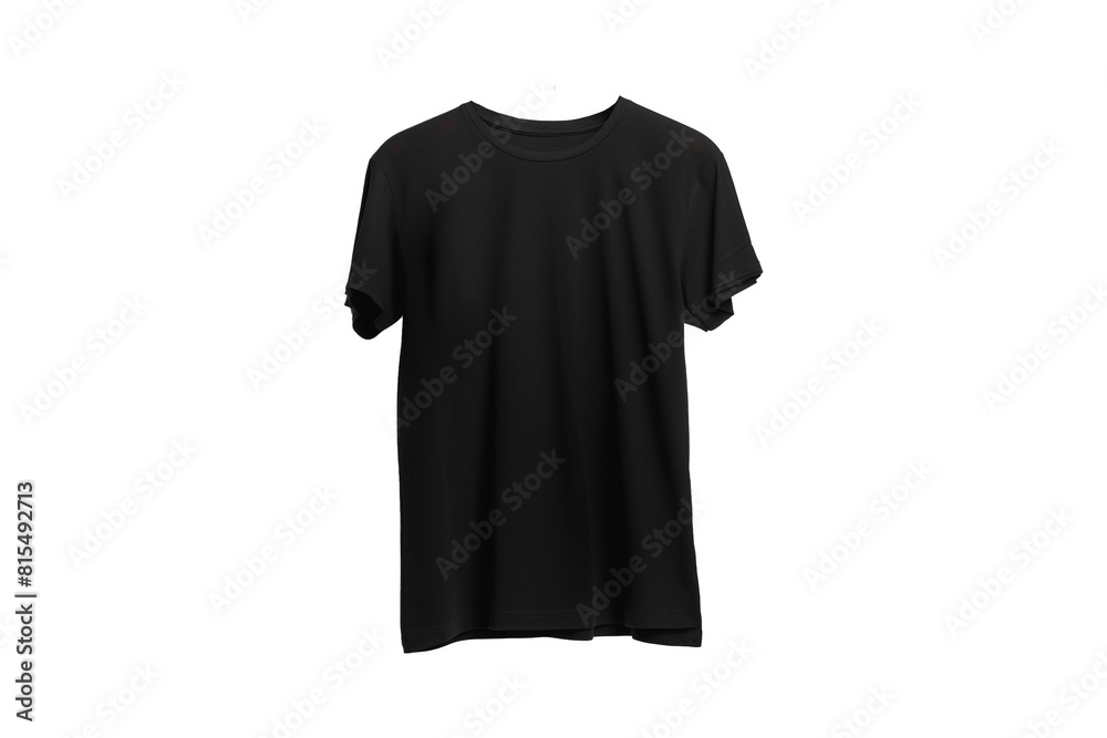 Isolated black t-shirt front view Isolated black t-shirt front view