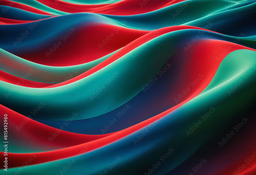 A soft and smooth digital illustration of silk-like waves blending pastels of redn, green and blue A soft and smooth digital illustration of silk-like waves blending pastels of redn, green and blue
