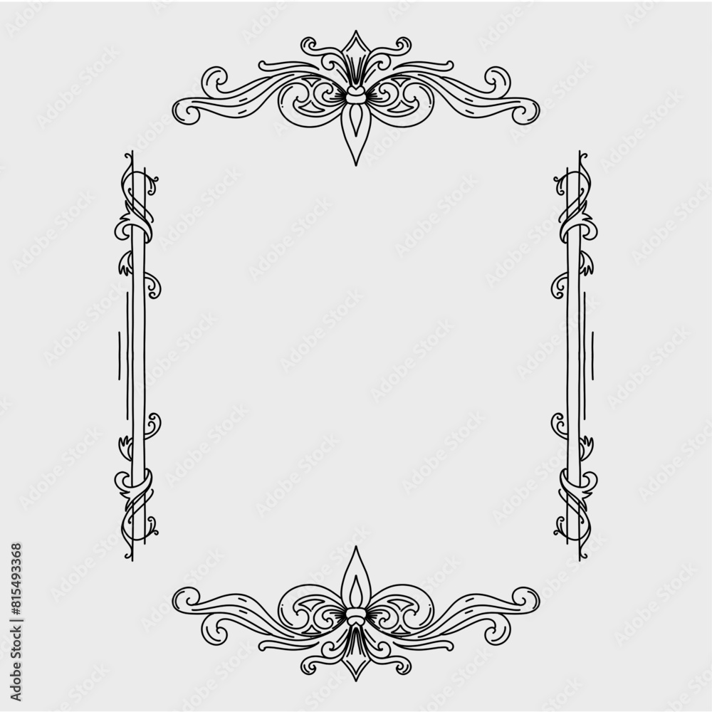 frame with floral ornament vector illustration frame with floral ornament vector illustration