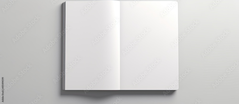 A notebook is seen in a copy space image against a white background A notebook is seen in a copy space image against a white background