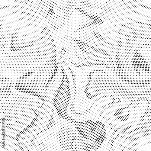 Abstract black and white psychedelic seamless marble pattern with hallucination swirls. Vector liquid monochrome acrylic texture. Flow art. Tie dye simple artistic effect.