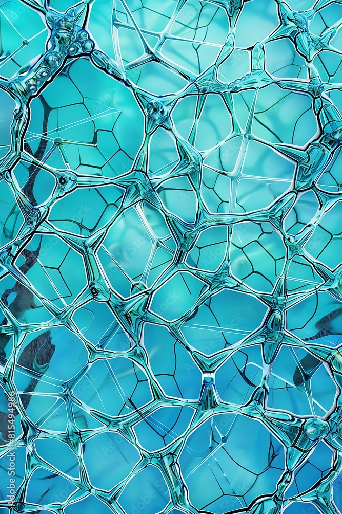 An intricate pattern of nodes in shades of cyan and teal An intricate pattern of nodes in shades of cyan and teal