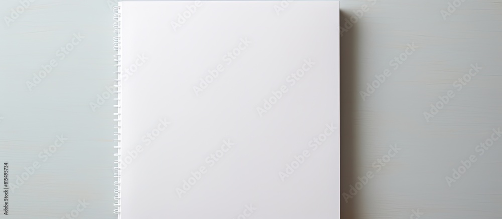 A white notebook captured in a studio setting providing ample copy space for creative purposes