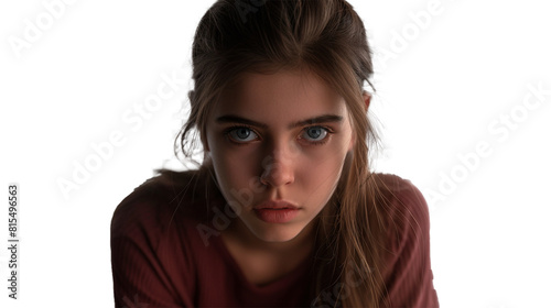 A vexing girl with a constant need for reassurance, seeking validation. isolated on transparent background.PNG file  ©    Laiba Rana