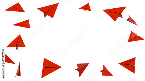 Free Download Red paper plane flying randomly - GFXLoad