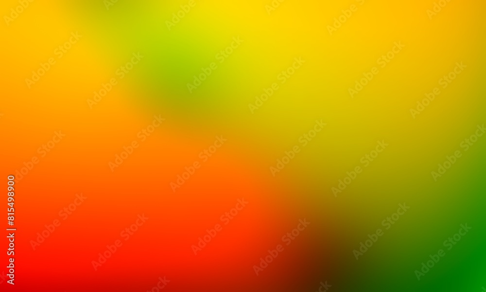 Abstract blurred background image of red, green, yellow colors gradient used as an illustration. Designing posters or advertisements.