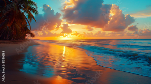 Sunset on a Tropical Beach © Chananphat