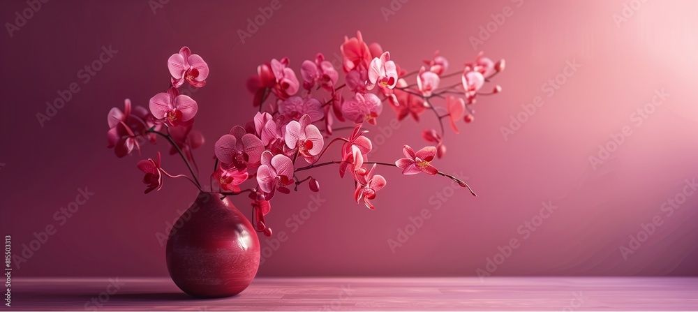 flowers in vase pink orchid spring bouquet