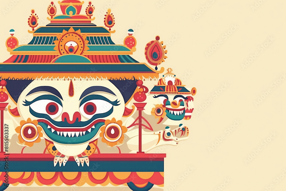 Rath Yatra Greeting Card Background, Generative AI Rath Yatra Greeting Card Background, Generative AI