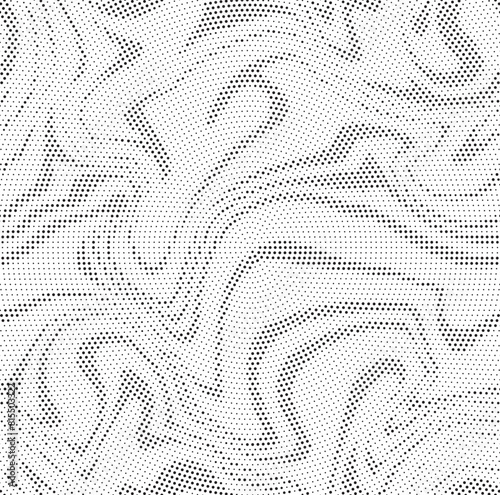 Abstract black and white psychedelic seamless marble pattern with hallucination swirls. Vector liquid monochrome acrylic texture. Flow art. Tie dye simple artistic effect.