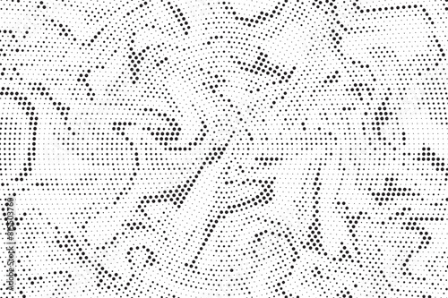 Abstract black and white psychedelic seamless marble pattern with hallucination swirls. Vector liquid monochrome acrylic texture. Flow art. Tie dye simple artistic effect.