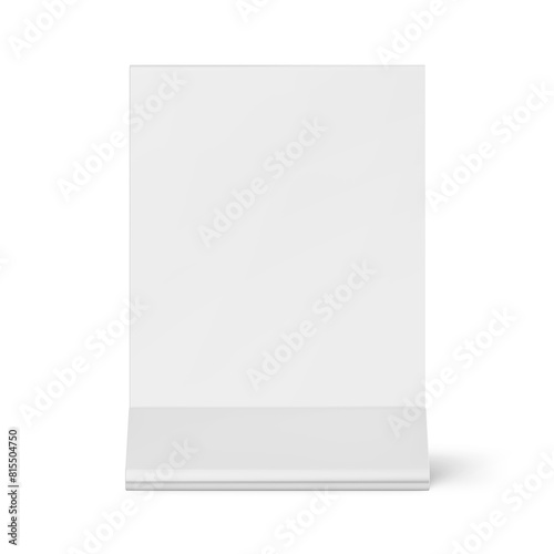 Table Tent 3D Rendering on White Background photo