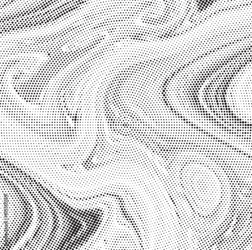 Abstract black and white psychedelic seamless marble pattern with hallucination swirls. Vector liquid monochrome acrylic texture. Flow art. Tie dye simple artistic effect.	