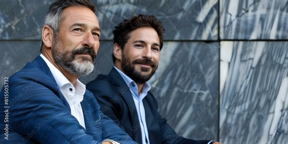 Corporate Meeting: Men in Suits Sitting Together. Concept Business Attire, Boardroom Discussion, Professional Collaboration Corporate Meeting: Men in Suits Sitting Together. Concept Business Attire, Boardroom Discussion, Professional Collaboration