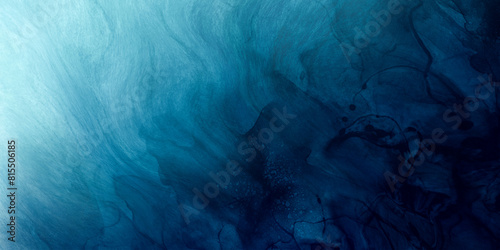 Abstract watercolor paint background by gradient deep blue color with liquid fluid grunge texture for background, banner photo