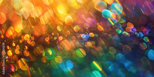 Vibrant Multicolored Bokeh Lights Background