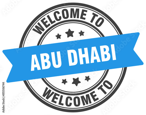 Welcome to Abu Dhabi stamp. Abu Dhabi round sign