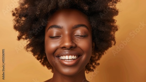 Radiant African American Woman with a Joyful Smile. Black History Month © Julia Jones