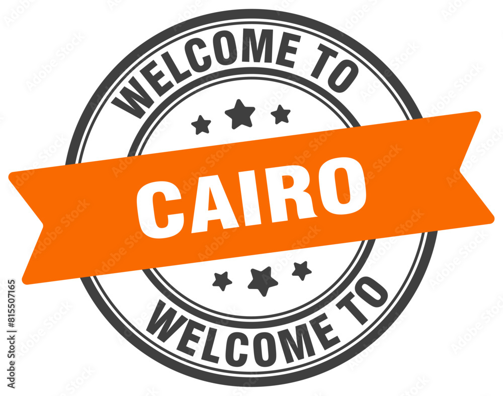 Fototapeta premium Welcome to Cairo stamp. Cairo round sign